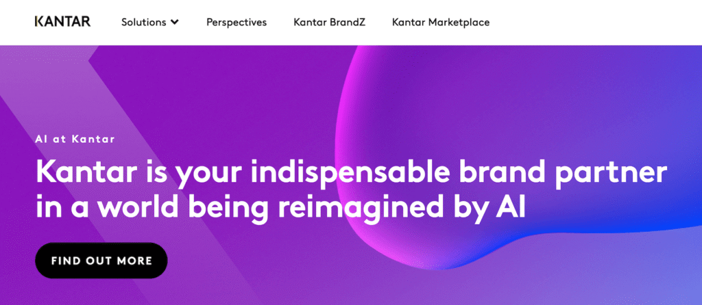 Kantar homepage: Your indispensable brand partner in a world being reimagined by AI