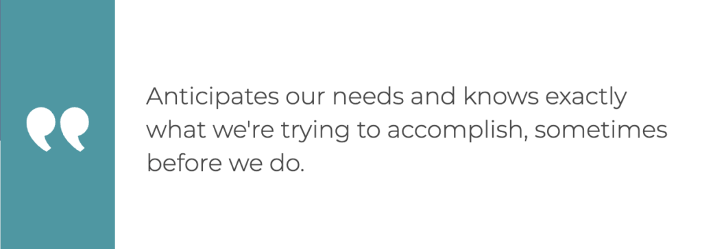 Prodege Testimonial: "Anticipates our needs and knows exactly what we're trying to accomplish, sometimes before we do."